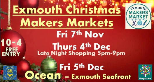 Join us for the Exmouth Makers Market on Friday 7 November 2025