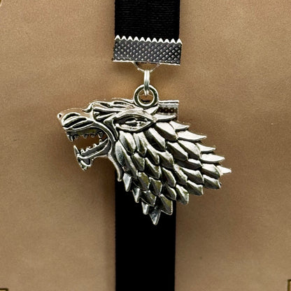 Game of Thrones House Stark Dire Wolf Elastic Bookmark