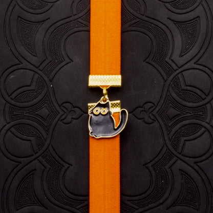 Cute Black Cat Elastic Bookmark