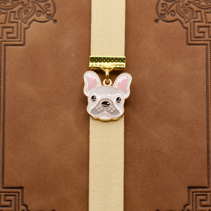 Cute French Bulldog Elastic Bookmark
