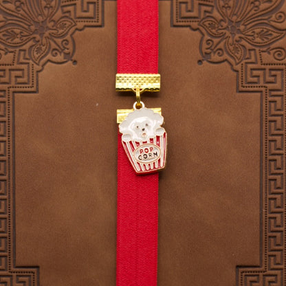 Cute Popcorn Poodle Elastic Bookmark