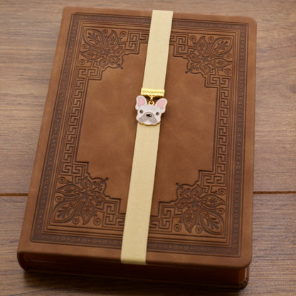 Cute French Bulldog Elastic Bookmark